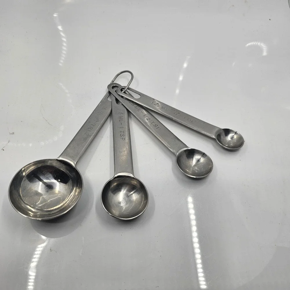 Farberware Stainless Steel Measuring Spoons Set of 4 Silver Kitchen Tools